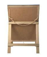 Glitzhome 24" H Patriotic, Americana Wooden Easel Porch Decor