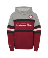 Big Boys Mitchell & Ness Crimson Alabama Tide Head Coach Hoodie