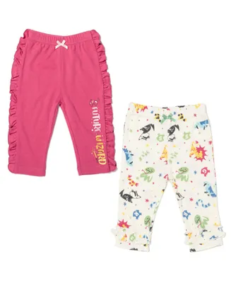 Harry Potter Slytherin Raven claw Gryffindor Baby Girls 2 Pack Pants Logo