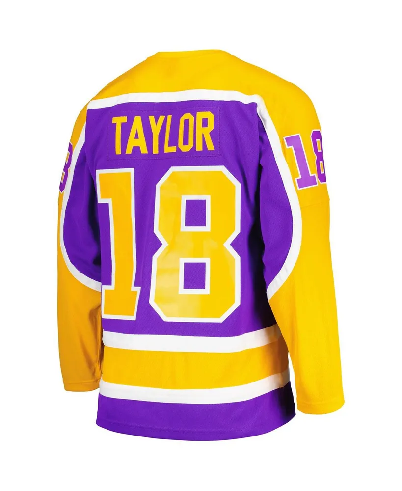 Men's Mitchell & Ness Dave Taylor Purple Los Angeles Kings 1980/81 Blue Line Player Jersey