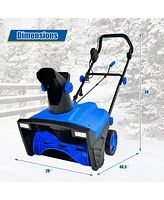 20" Electric Snow Thrower 120V 15Amp Snow Blower w/180° Rotatable Chute 2 Lights