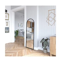 Arched Wall Mirror, Metal Framed Wall Mirror For Hallways, Entryways, Dining And Living Rooms