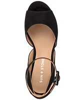 Sun + Stone Women's Reemaa Peep Toe Block Heel Platform Sandals, Created for Macy's