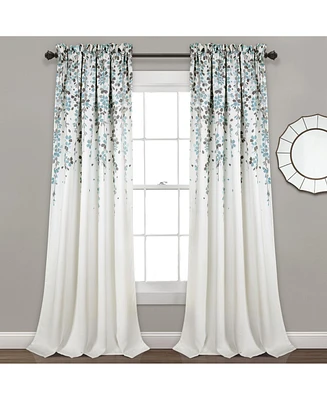 Weeping Flower Light Filtering Window Curtain Panels