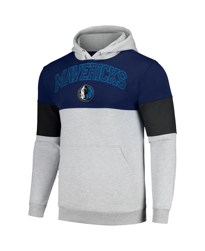 Men's Fanatics Navy, Black Dallas Mavericks Big and Tall Pullover Hoodie