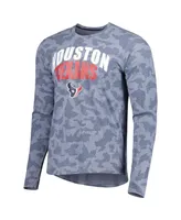 Men's Msx by Michael Strahan Navy Houston Texans Performance Camo Long Sleeve T-shirt