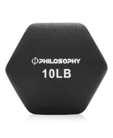 Philosophy Gym Neoprene Dumbbell Hexagon Hand Weights, 10 lb Pair - 20 lb Total