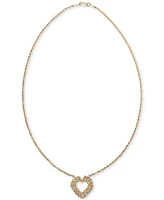 Multi-Layered Heart Rope Link Pendant Necklace in 10k Gold