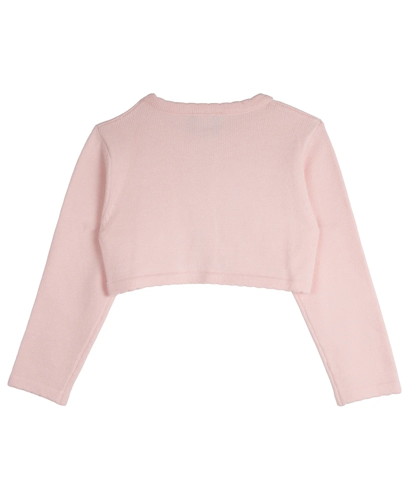 Rare Editions Toddler & Little Girls Imitation Pearl Embellished Cardigan, Created for Macy's