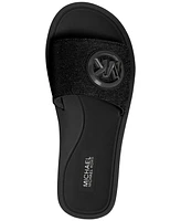 Michael Kors Women's Mk Charm Pool Slide Slip-On Flat Sandals