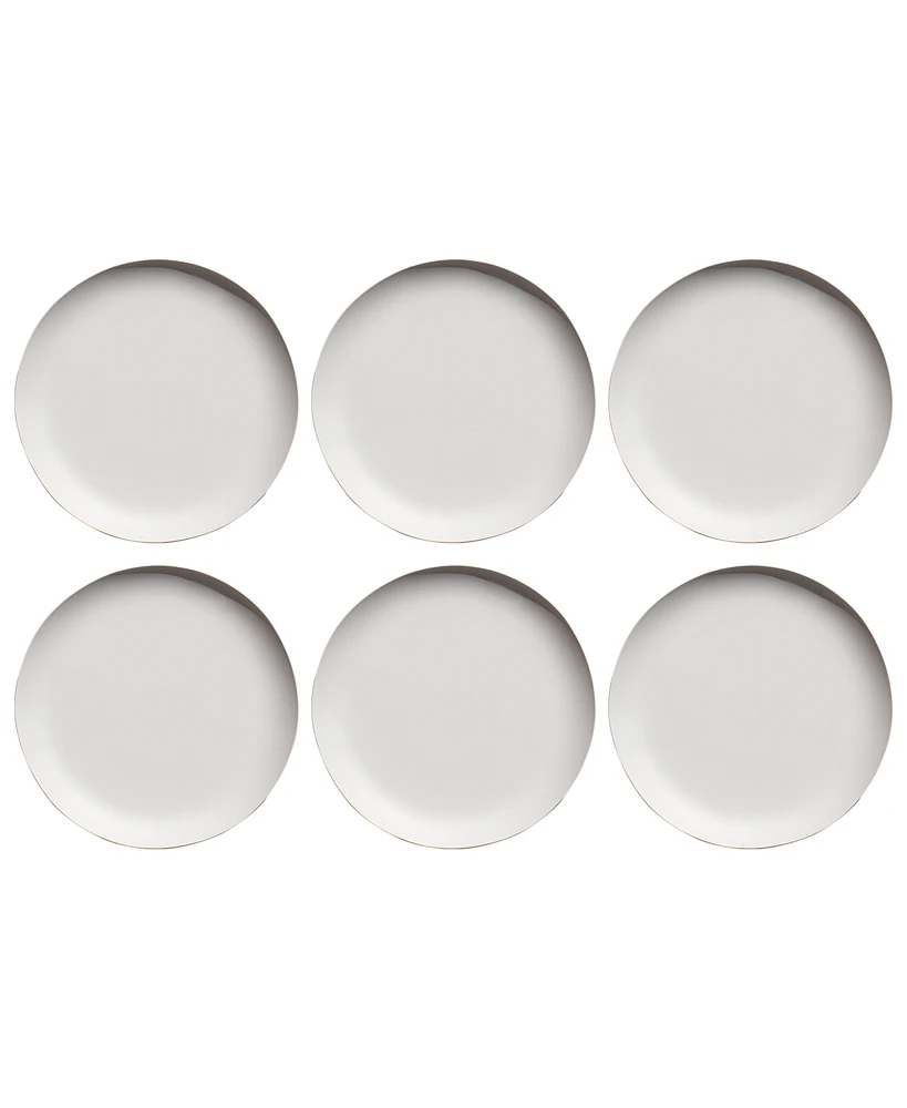 Abode Homewares Natureone Craft Soft Matte Finish Coupe Dinner Plates, Set of 6