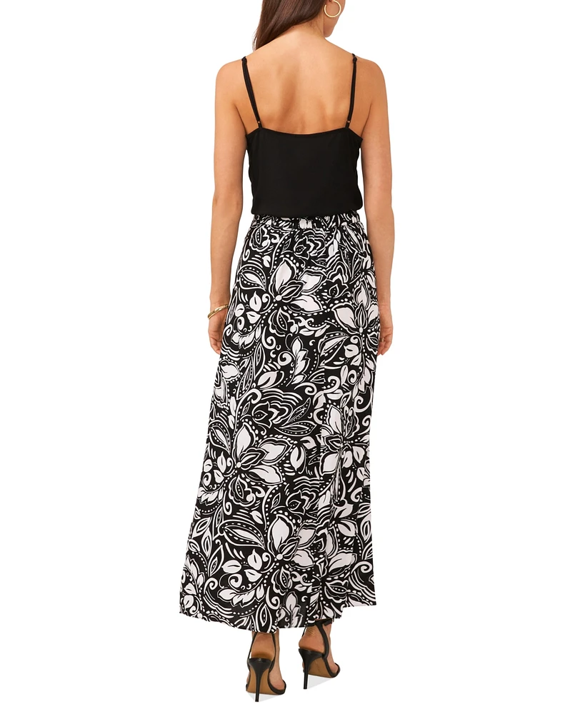Vince Camuto Women's A-Line Floral Print Maxi Skirt