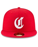 Men's New Era Red Cincinnati Reds Cooperstown Collection Wool 59FIFTY Fitted Hat