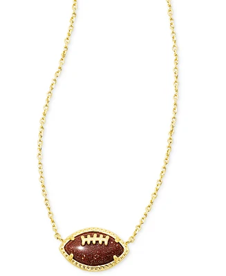 Kendra Scott Goldstone Football 19" Adjustable Pendant Necklace