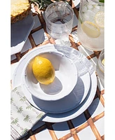 Abode Homewares Bamboo Raised Rim Salad Plates, Set of 6