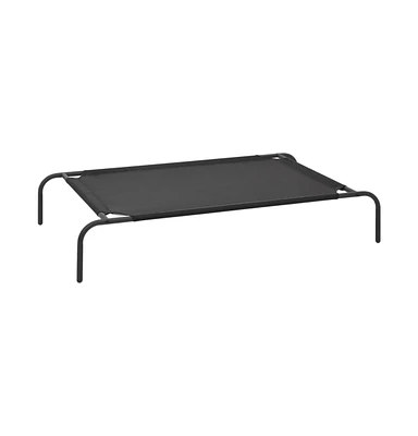 Elevated Dog Bed Black L Textilene