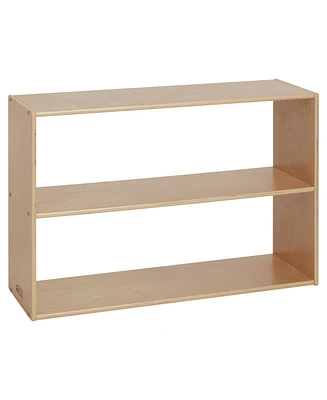 ECR4Kids Streamline 2-Shelf Storage Cabinet, 24in High, Natural, 1