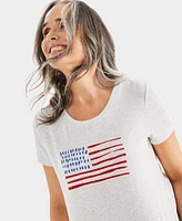 Style & Co Women's Usa Flag Graphic Crewneck T-Shirt