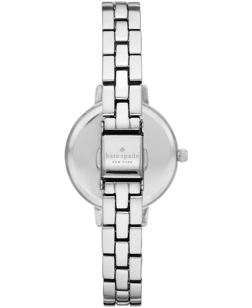 kate spade new york Women's Metro Three-Hand Silver-Tone Stainless Steel Watch 30mm, KSW9001