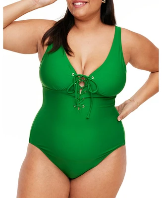 Evangeline Women's Plus-Size Swimwear One Piece Swimsuit