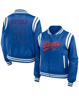 Women's Wear by Erin Andrews Royal Buffalo Bills Bomber Full-Zip Jacket