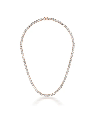 Sterling Silver Cubic Zirconia 3MM Tennis Necklace