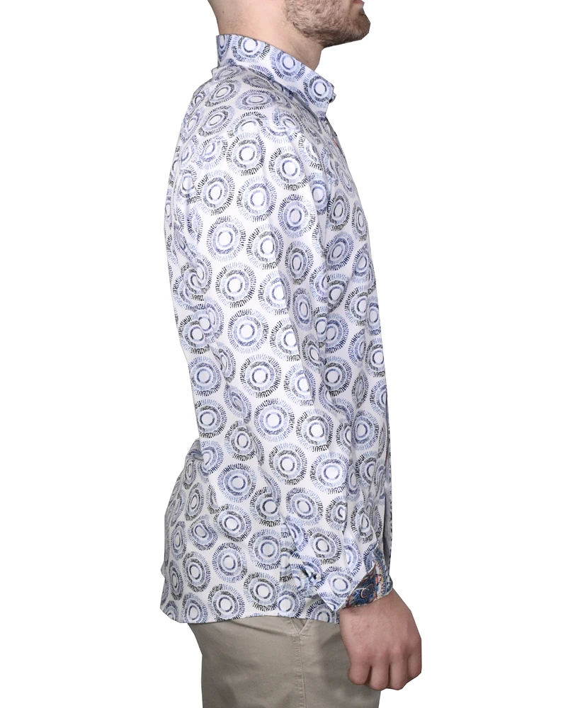 Vintage 1946 Men's Printed Long-Sleeve Woven Shirt
