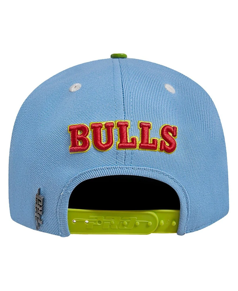 Men's Pro Standard Light Blue, Green Chicago Bulls Retro Program 2-Tone Snapback Hat