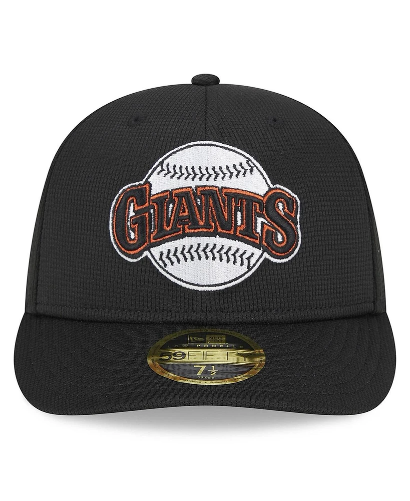 Men's New Era Black San Francisco Giants 2024 Batting Practice Low Profile 59FIFTY Fitted Hat