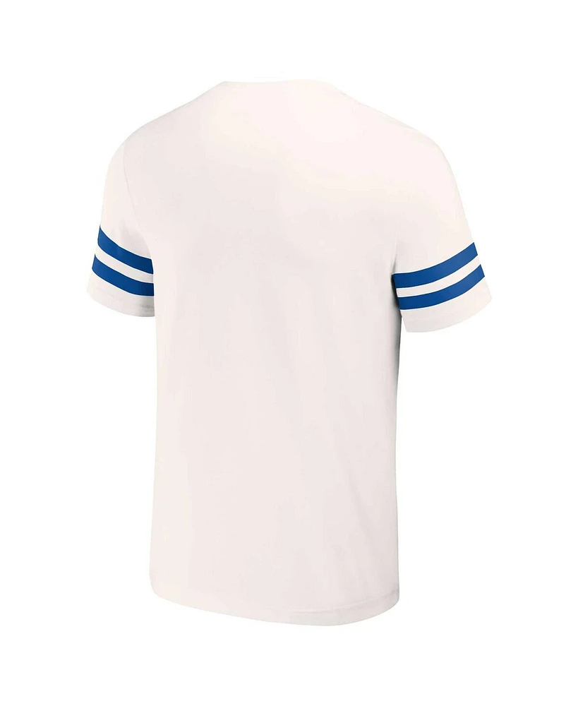 Men's Darius Rucker Collection By Fanatics Cream Distressed Milwaukee Brewers Yarn Dye Vintage-Like T-shirt