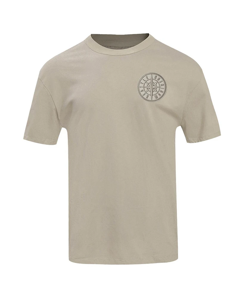 Men's Pro Standard Tan Seattle Mariners Neutral Drop Shoulder T-shirt