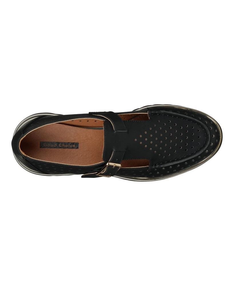 Gc Shoes Women's Karmine Laser Cut Mary Jane Platform Loafers