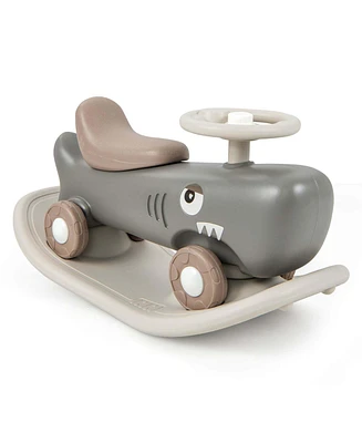 Convertible Rocking Horse & Sliding Car with Detachable Balance Board