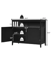 Kitchen Sideboard Buffet Server Cupboard Storage Cabinet with 2 Doors