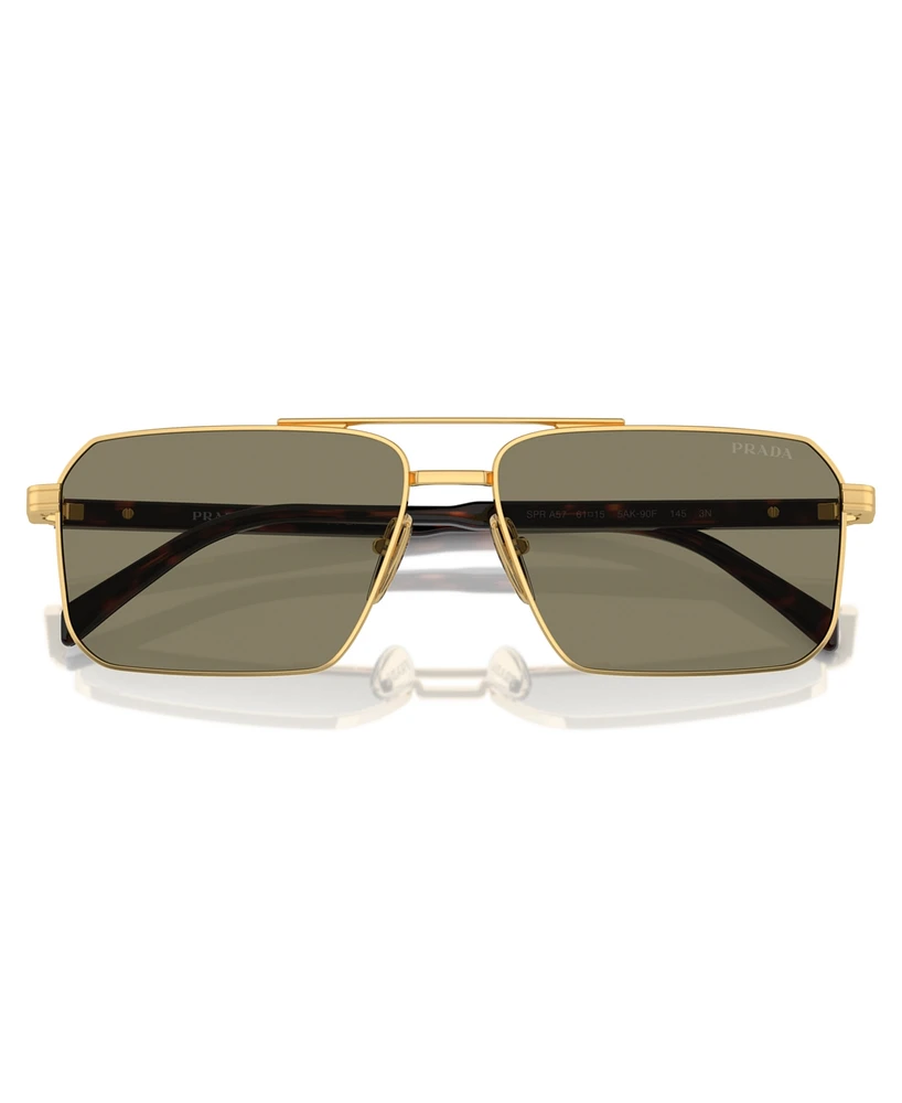 Prada Iconic Plaque Rectangle Men's Sunglasses