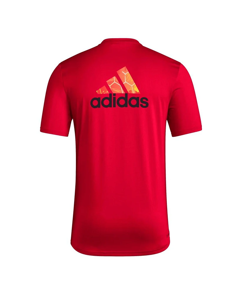 Men's adidas Red New York Bulls Local Pop Aeroready T-shirt