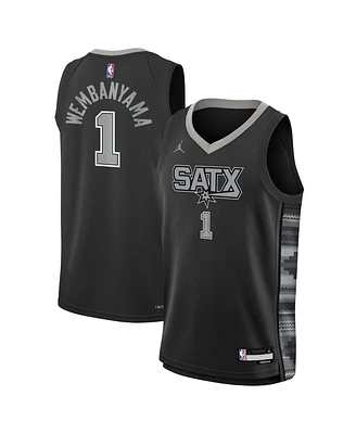 Big Boys Jordan Victor Wembanyama Black San Antonio Spurs Swingman Jersey - Statement Edition