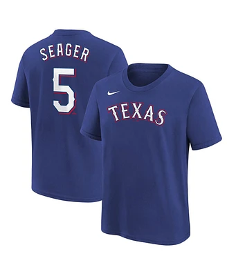 Big Boys Nike Corey Seager Royal Texas Rangers Home Player Name and Number T-shirt