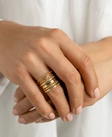 Adornia 14K Gold-Plated Multi-Band Ring