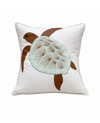 RightSide Designs Sea Turtle Velvet Indoor Cotton Throw Pillow