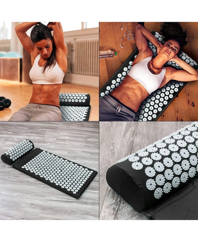 Sorbus Deluxe Acupressure Mat Pillow Set