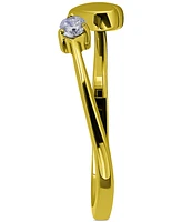 Giani Bernini Cubic Zirconia Heart Bypass Toe Ring, Created for Macy's