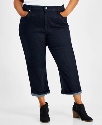 Style & Co Plus Mid-Rise Curvy Capri Jeans, Exclusively at Macy's