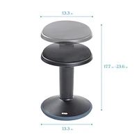 ECR4Kids Sitwell Wobble Stool with Cushion, Adjustable Height