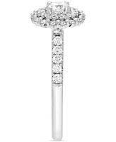 Diamond Double Halo Engagement Ring (5/8 ct. t.w.) in 14k White Gold
