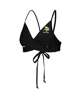 Women's G-iii 4Her by Carl Banks Black Minnesota Vikings Hall of Fame Bikini Top