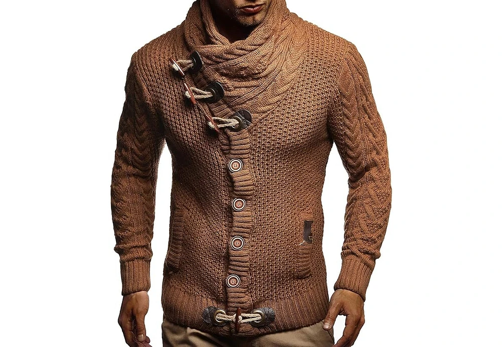 Leif Nelson Men's Knitted Turtleneck Jacket