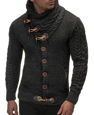 Leif Nelson Men's Knitted Turtleneck Jacket