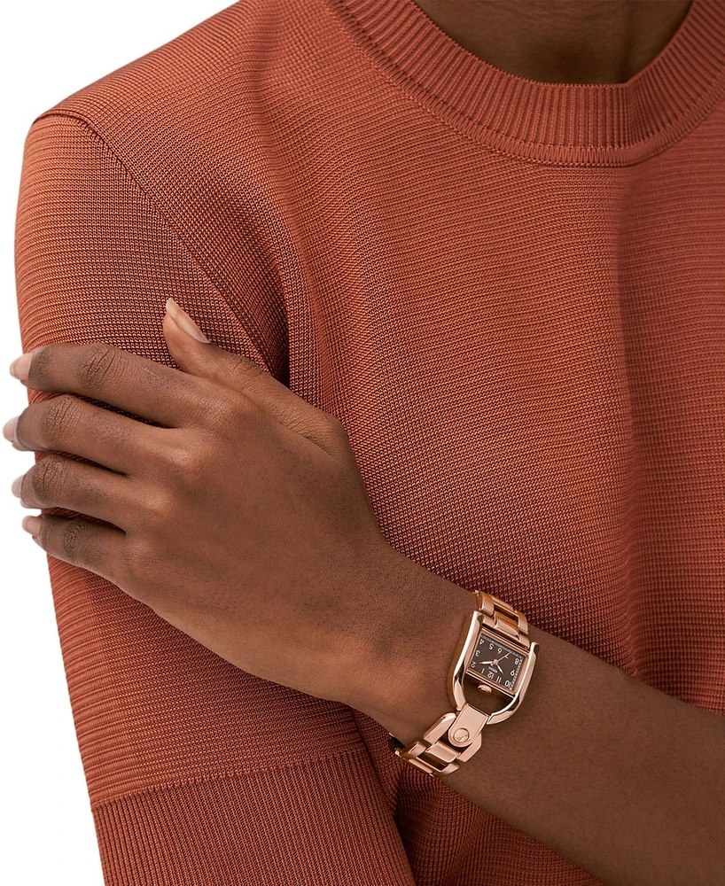 Fossil Women's Harwell Three-Hand Rose Gold-Tone Stainless Steel Watch 28mm