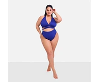 Rebdolls Plus Size Capri High Waist Bikini Bottom